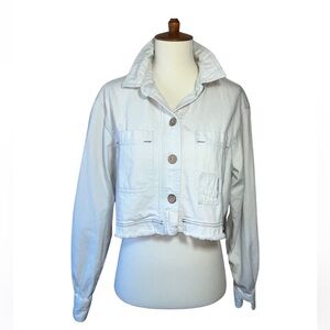 We The Free Faded Out Cropped Denim Jacket- XS